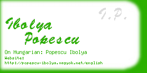 ibolya popescu business card